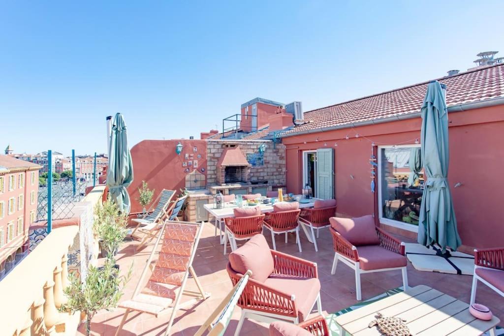 #48 Suite Jean Top Floor Terrace 5Min Walk Sea Ac นีซ ภายนอก รูปภาพ
