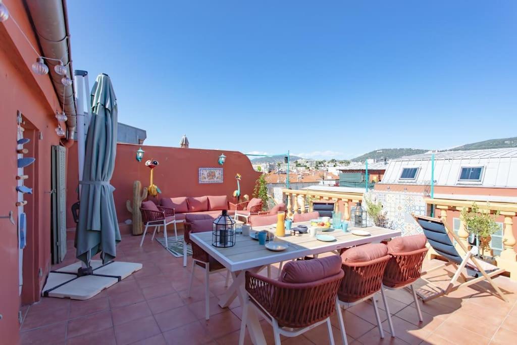 #48 Suite Jean Top Floor Terrace 5Min Walk Sea Ac นีซ ภายนอก รูปภาพ