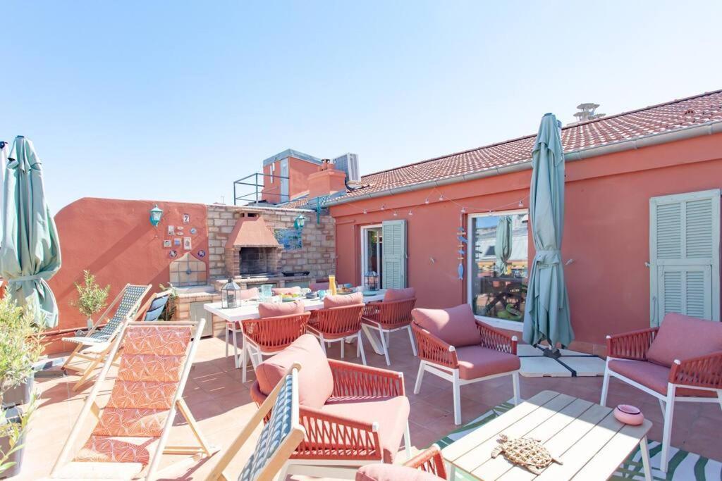 #48 Suite Jean Top Floor Terrace 5Min Walk Sea Ac นีซ ภายนอก รูปภาพ