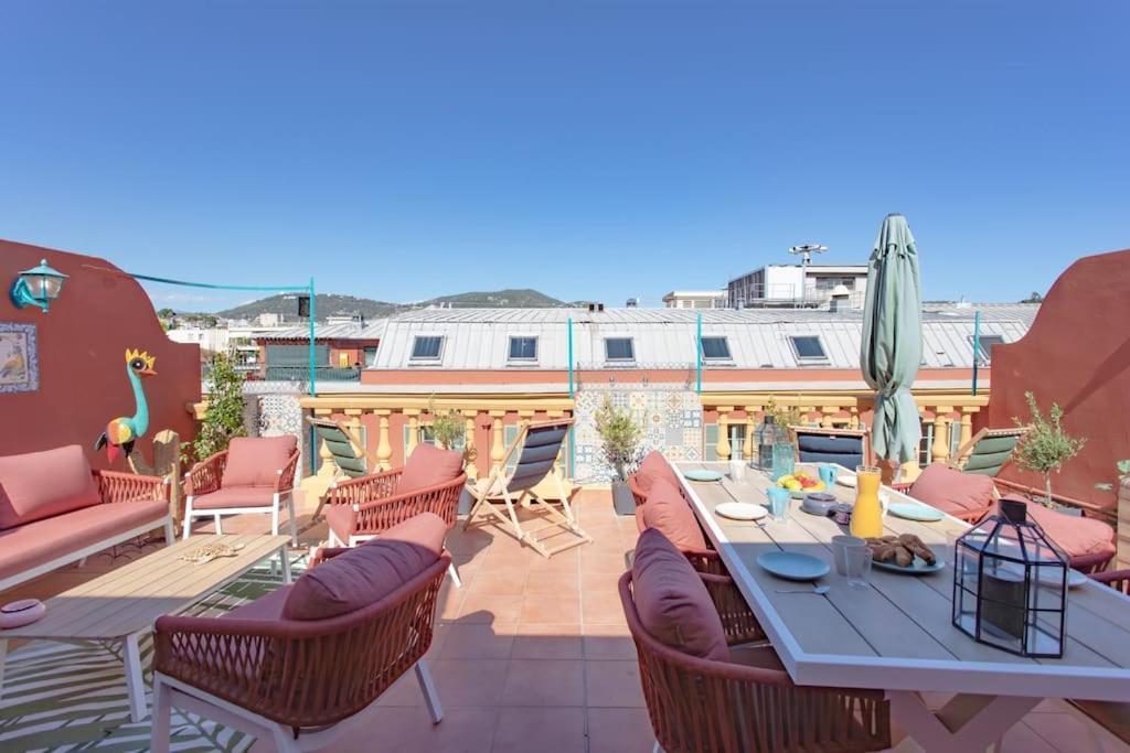 #48 Suite Jean Top Floor Terrace 5Min Walk Sea Ac นีซ ภายนอก รูปภาพ